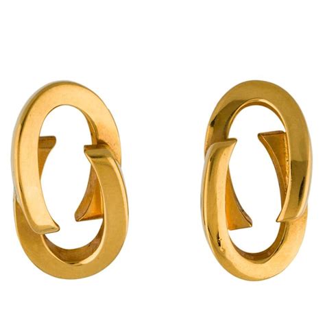 gucci gold drop earrings|gucci interlocking gg earrings.